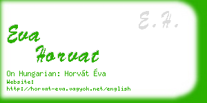 eva horvat business card